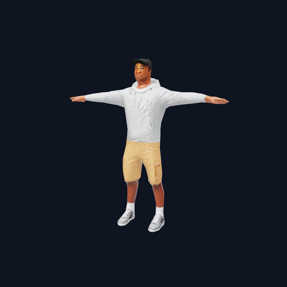 Casual Outfit Model Pack with Hoodie and Shorts